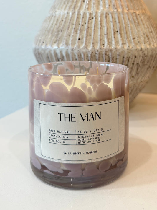 The Man Glass Jar + Lid
