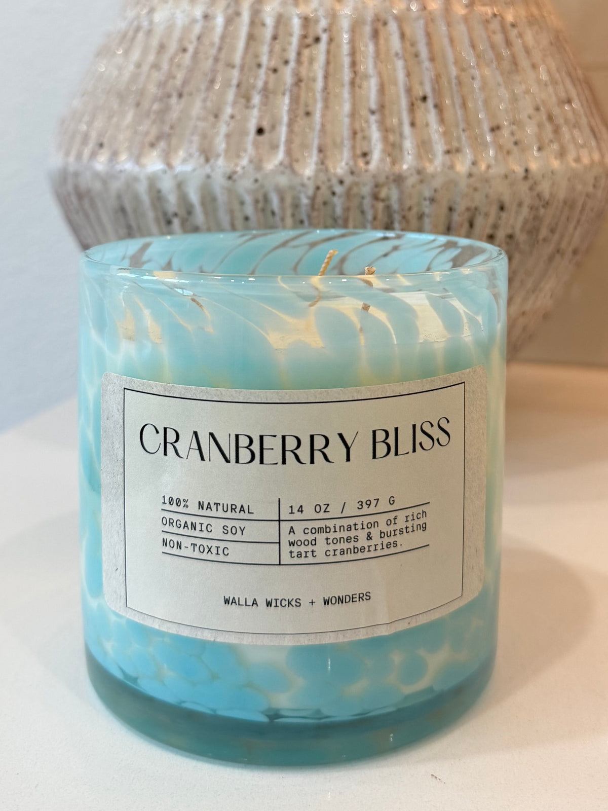 Cranberry Bliss Hand Blown Glass Jar