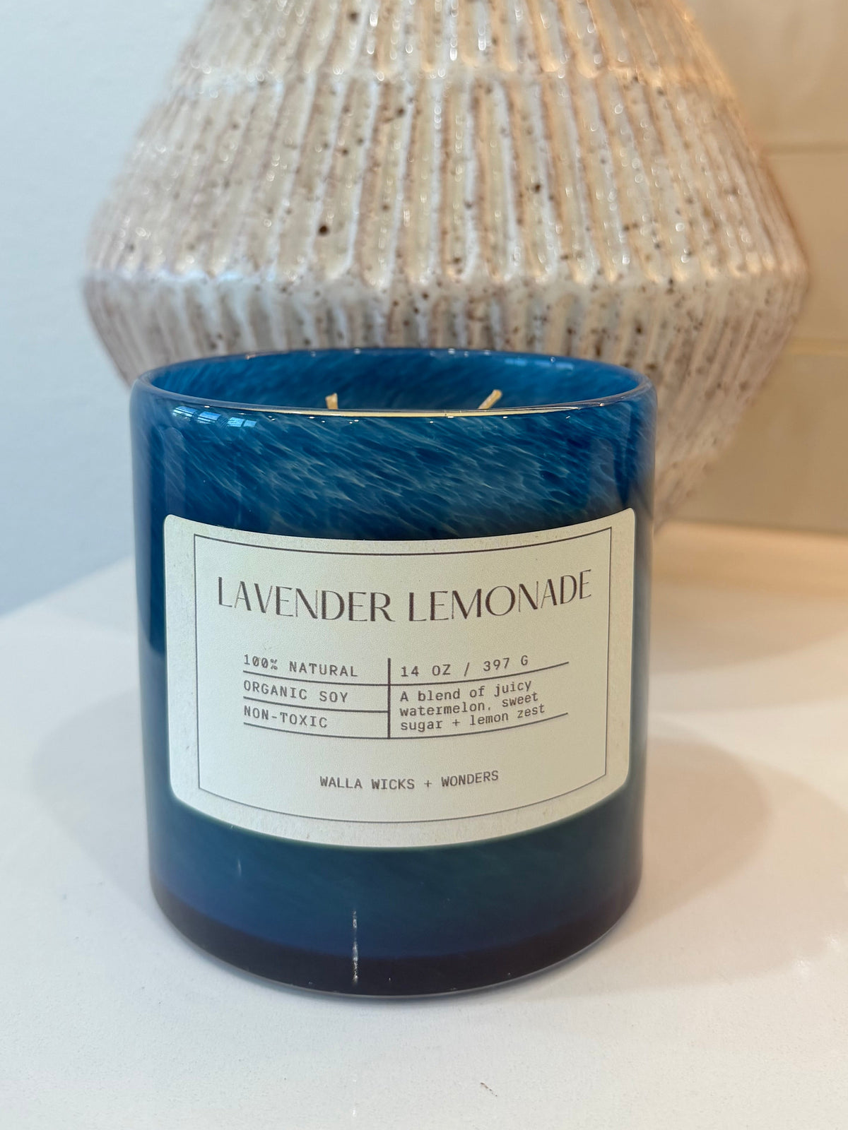 Lavender Lemonade Hand Blown Glass Jar