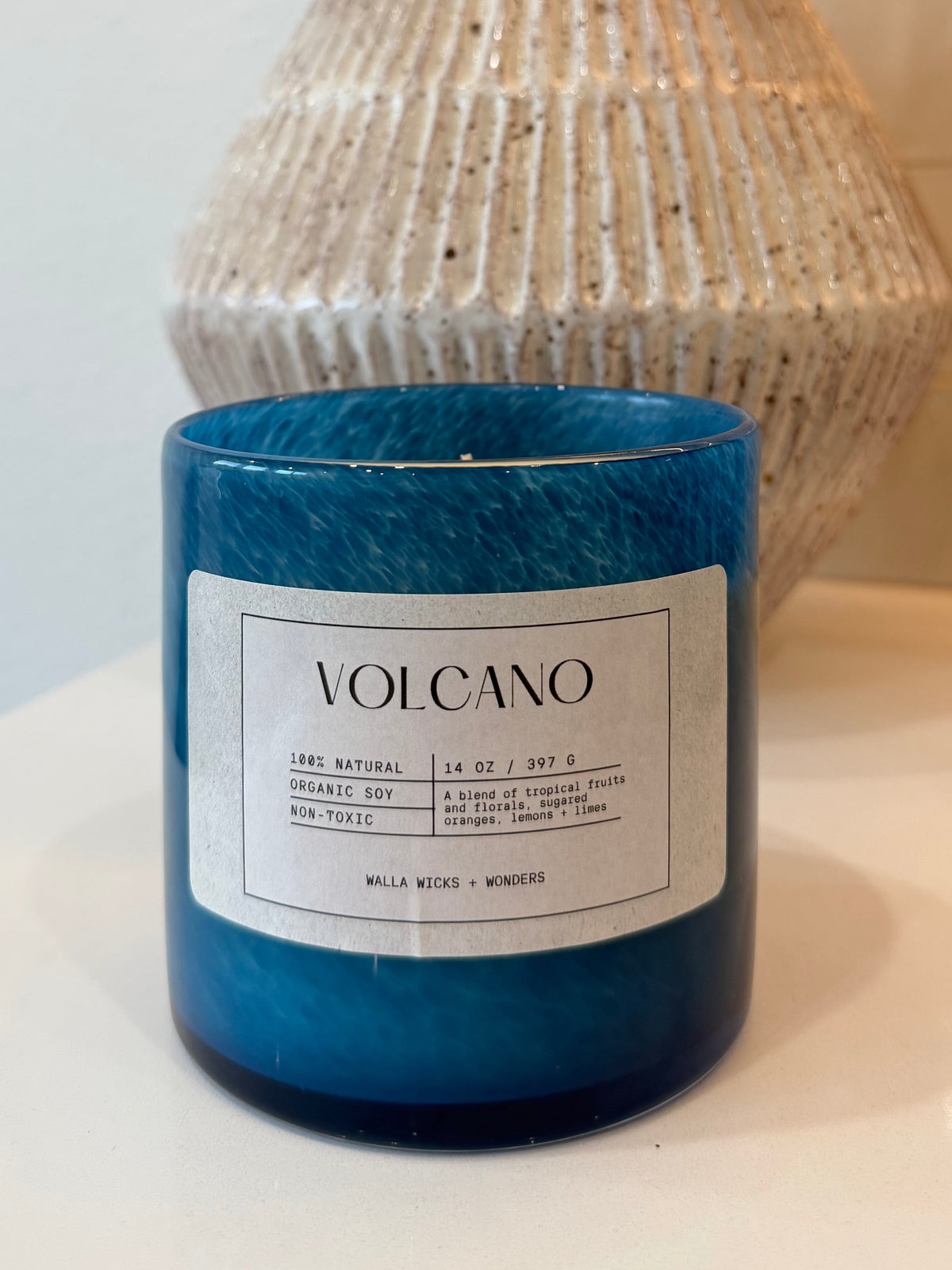 Volcano Hand Blown Glass Jar