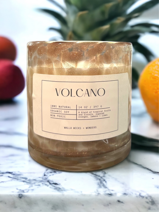 Volcano Hand Blown Glass Jar