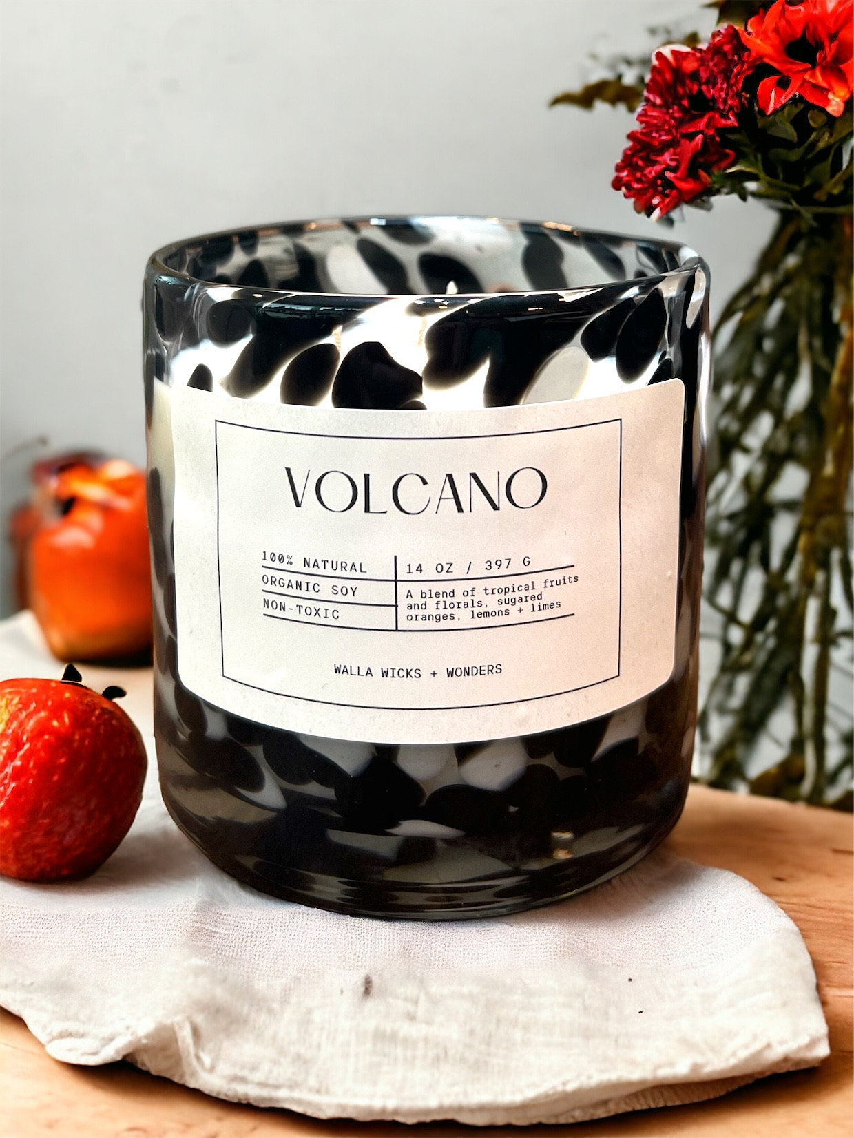 Volcano Hand Blown Glass Jar
