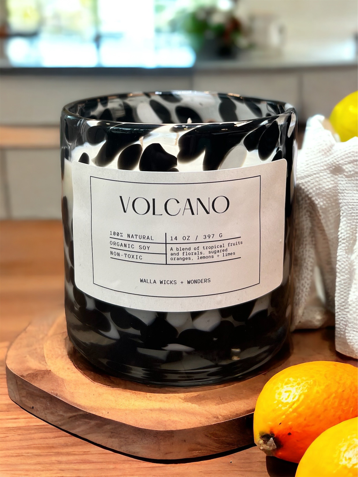Volcano Hand Blown Glass Jar