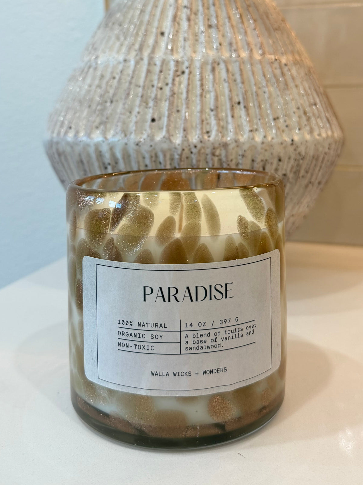 Paradise Hand Blown Glass Jar
