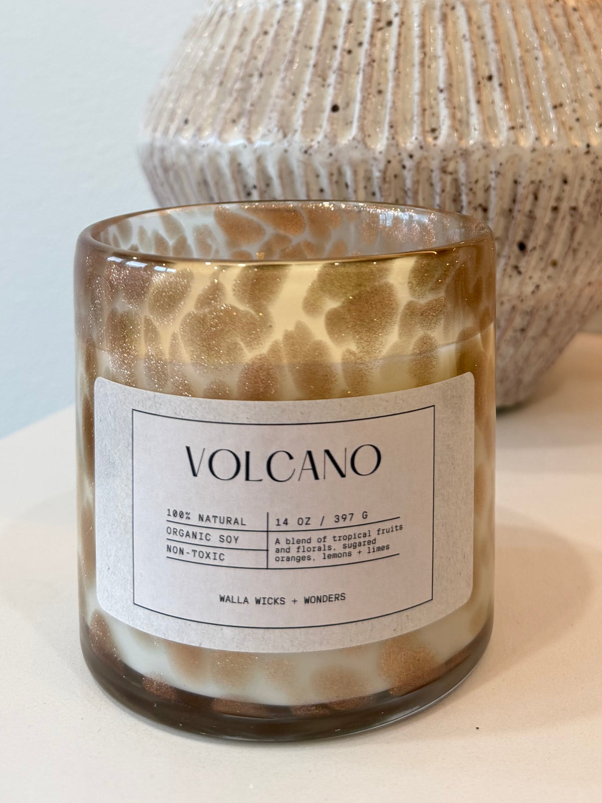 Volcano Hand Blown Glass Jar