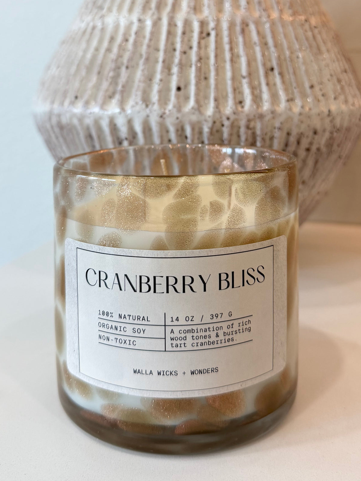 Cranberry Bliss Hand Blown Glass Jar