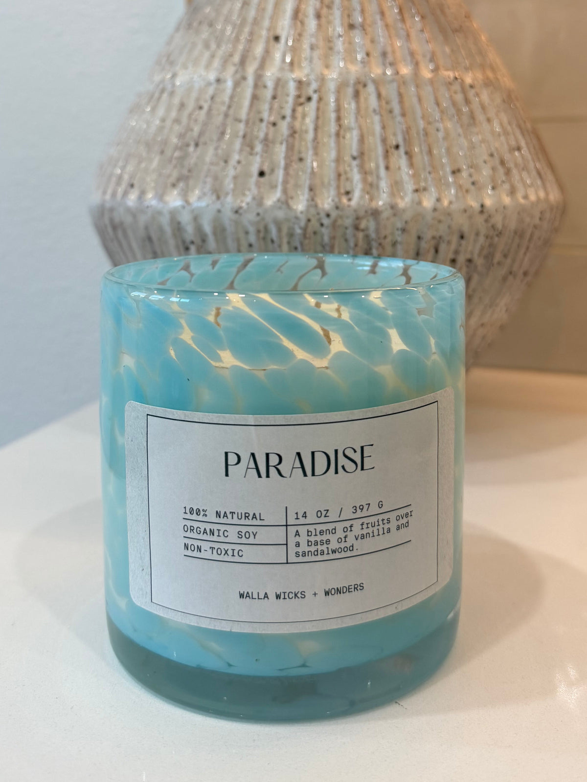 Paradise Hand Blown Glass Jar