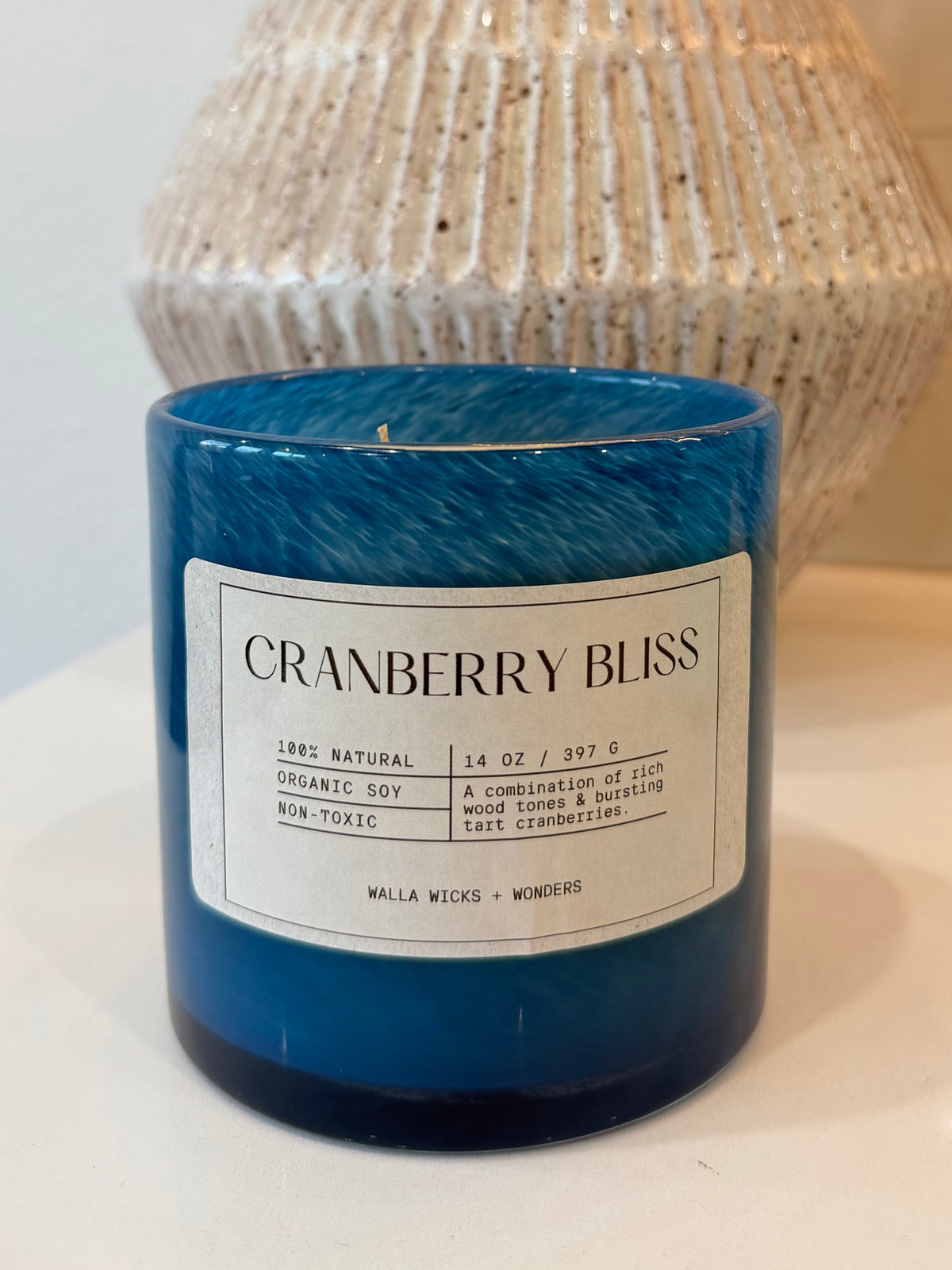 Cranberry Bliss Hand Blown Glass Jar