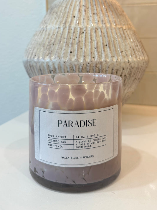Paradise Hand Blown Glass Jar