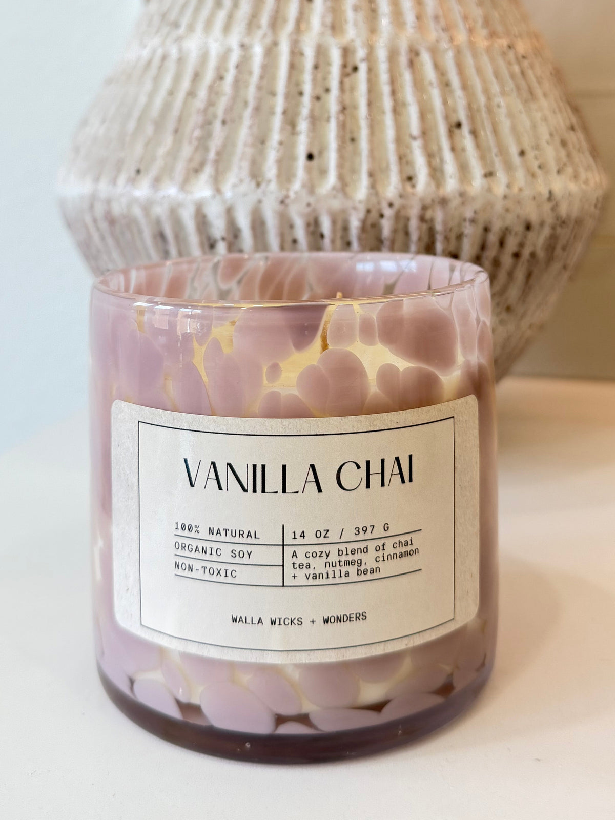 Vanilla Chai Hand Blown Glass Jar