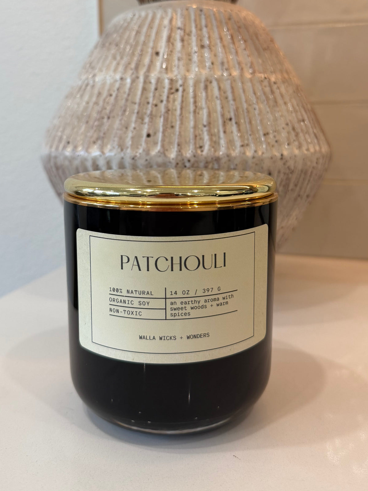 Patchouli Glass Jar + Lid
