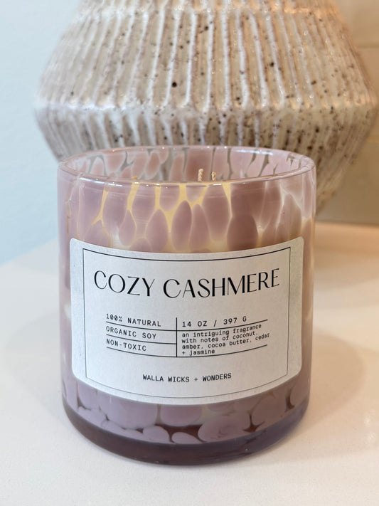 Cozy Cashmere Hand Blown Glass Jar