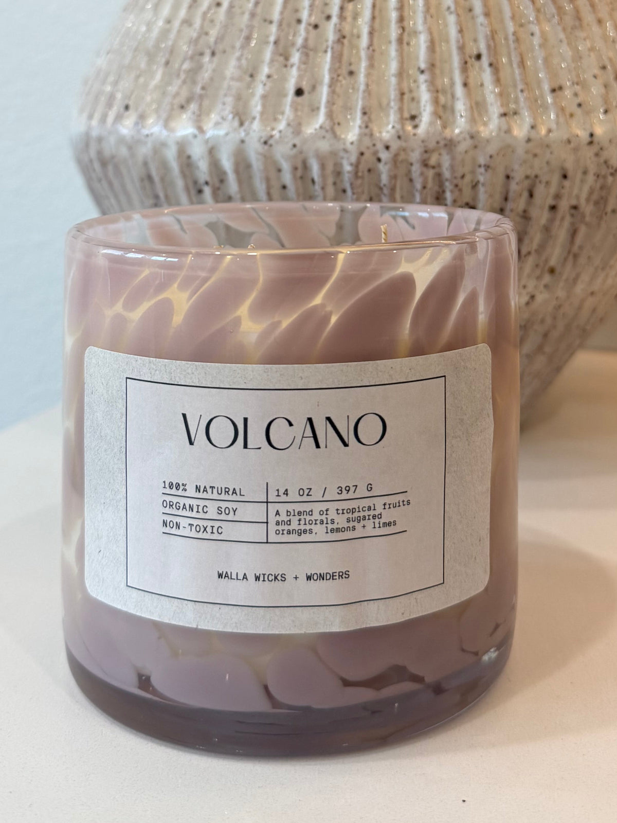 Volcano Hand Blown Glass Jar