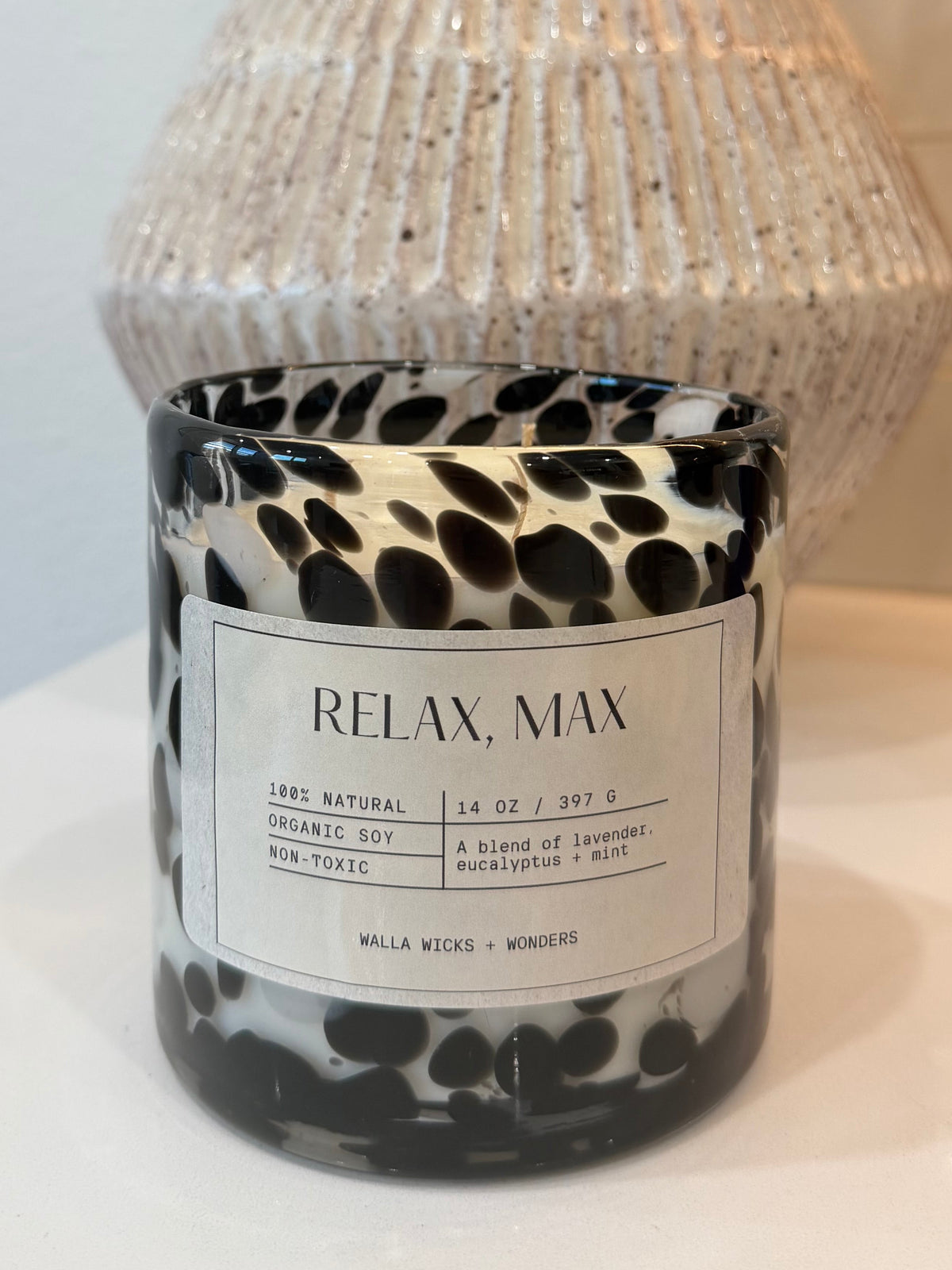 Relax, Max Hand Blown Glass Jar