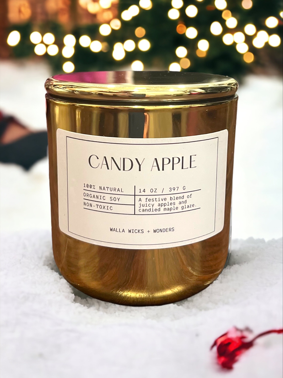 Candy Apple Glass Jar + Lid