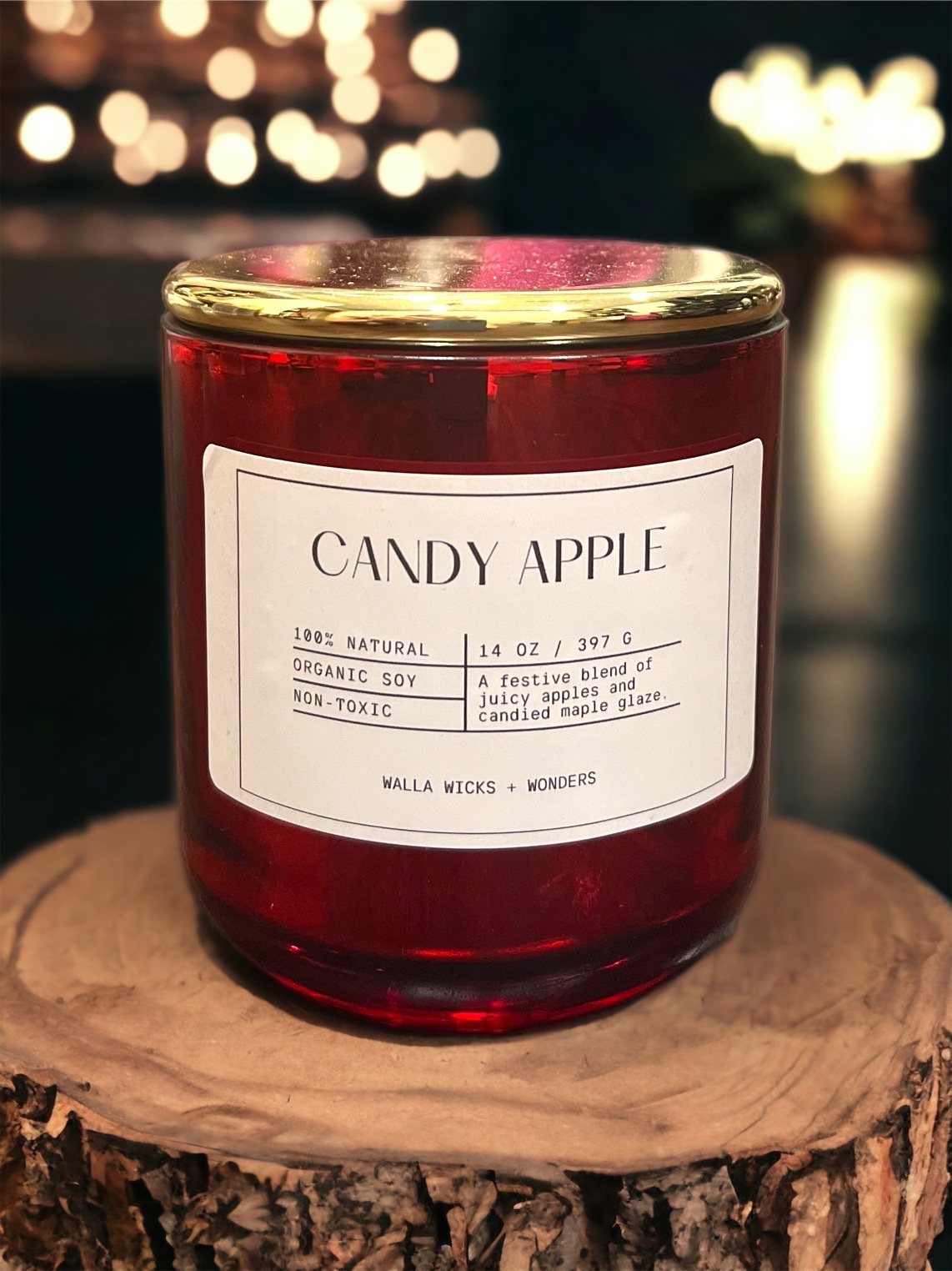 Candy Apple Glass Jar + Lid