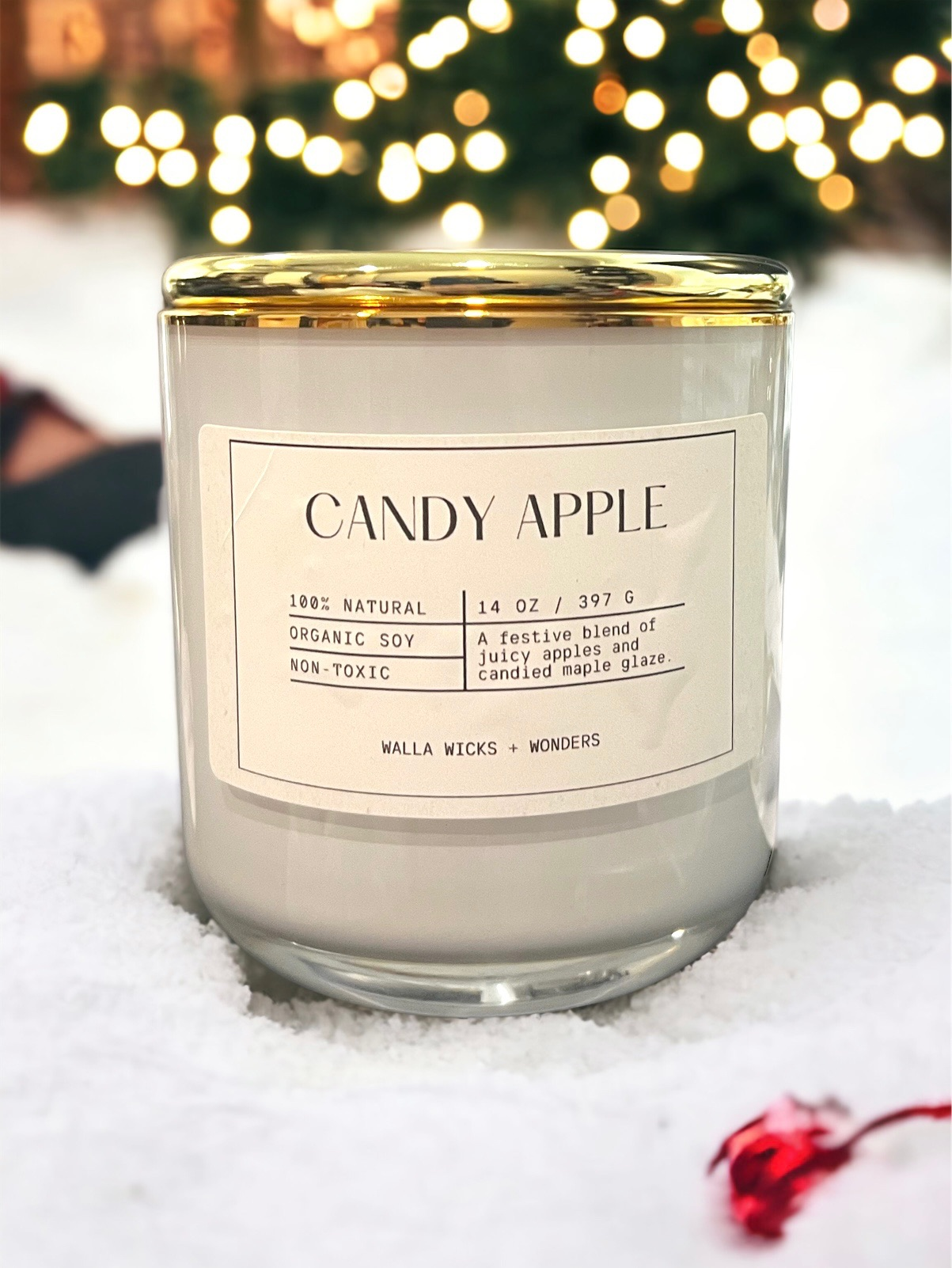 Candy Apple Glass Jar + Lid