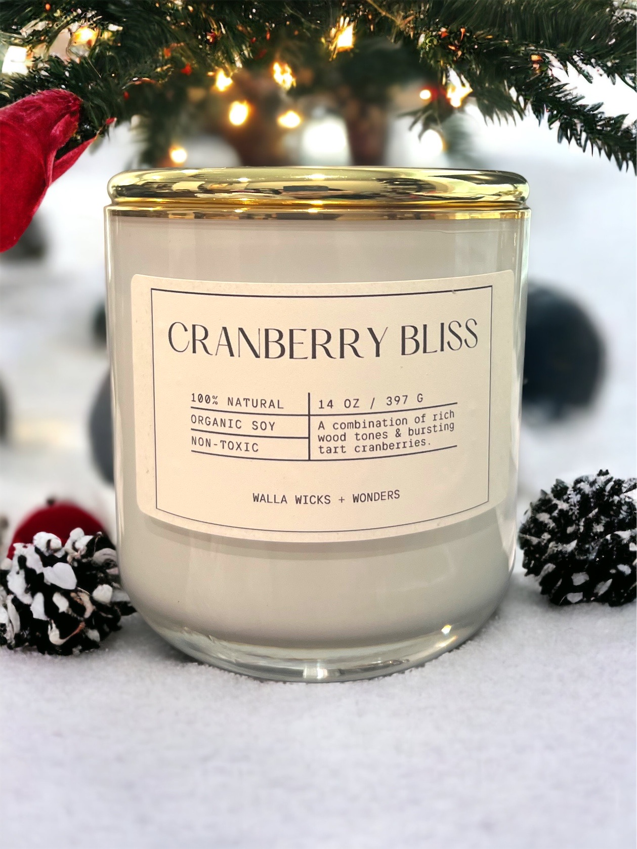 Cranberry Bliss Glass Jar + Lid