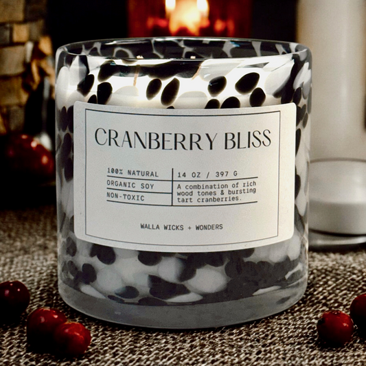 Cranberry Bliss Hand Blown Glass Jar