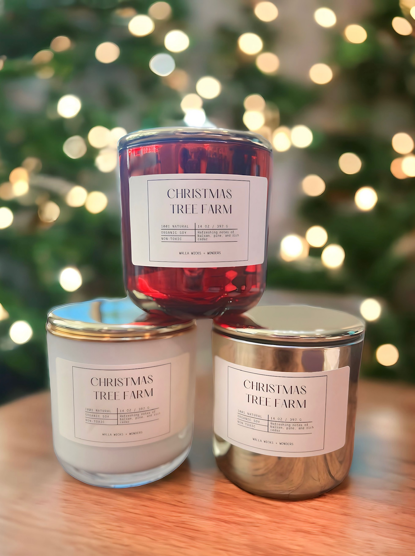 Christmas Tree Farm Glass Jar + Lid