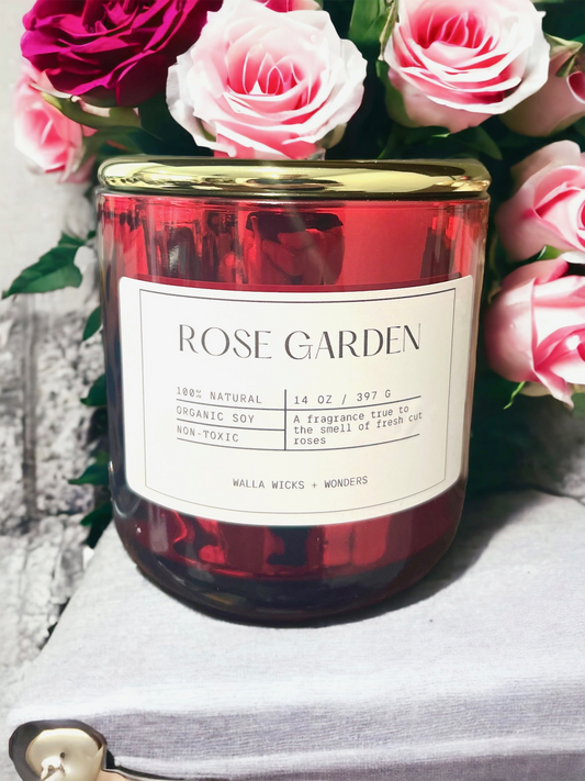 Rose Garden Glass Jar + Lid